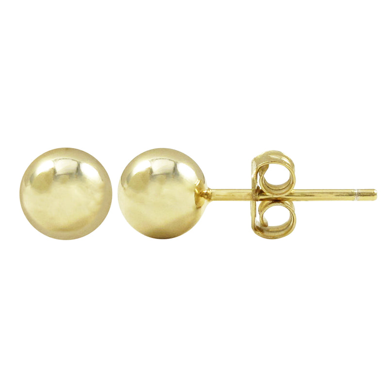 GOLD PLATED SURGICAL STEEL BALL STUD EARRINGS