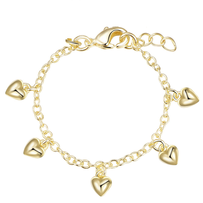 GOLD HEART CHARM BRACELET