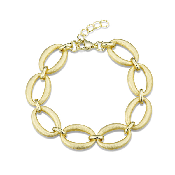 GOLD LINK FROSTED CHAIN BRACELET