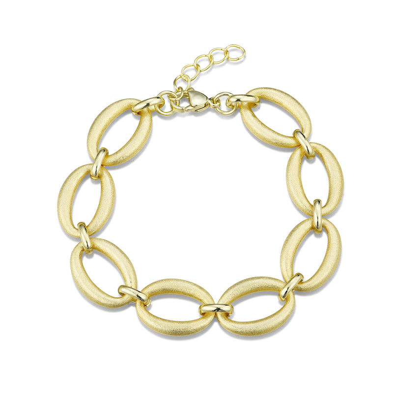 GOLD LINK FROSTED CHAIN BRACELET