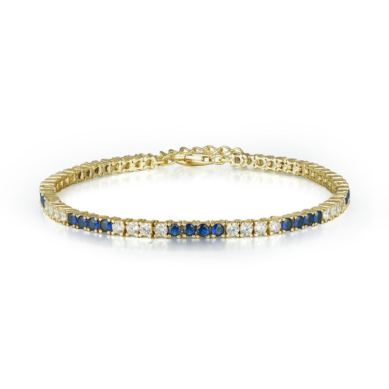 GOLD SAPPHIRE TENNIS BRACELET