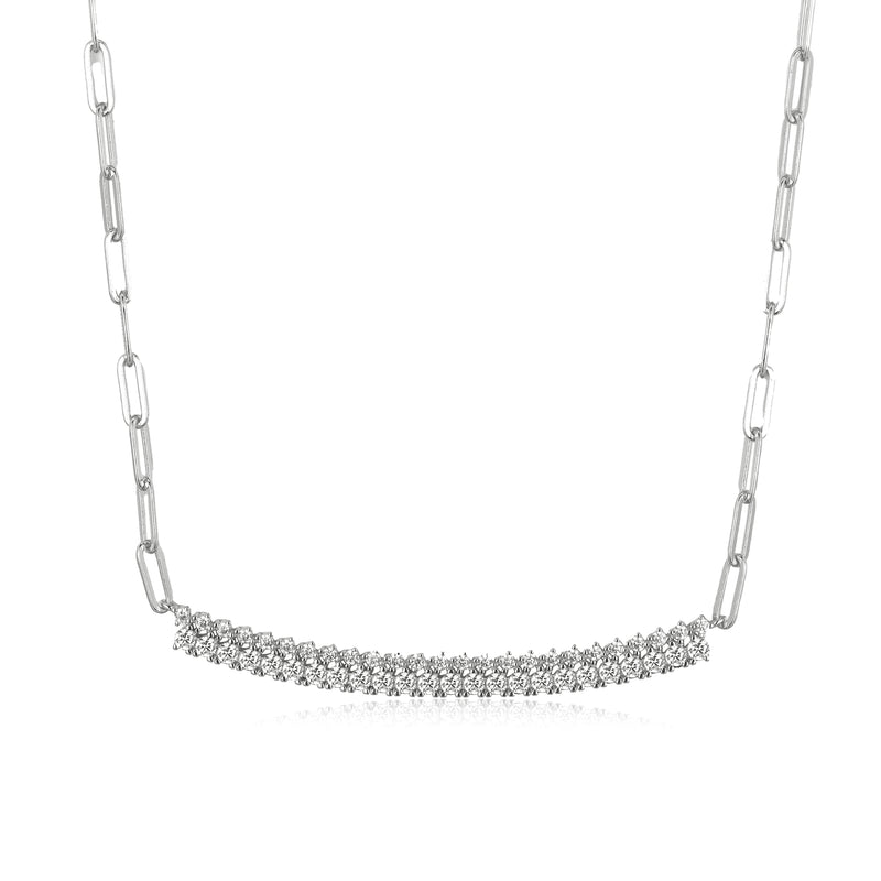 SILVER BAR NECKLACE