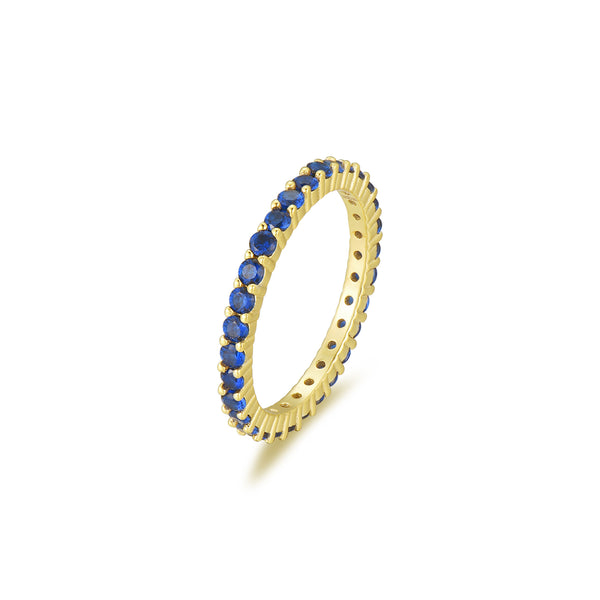 GOLD CZ SAPPHIRE RING