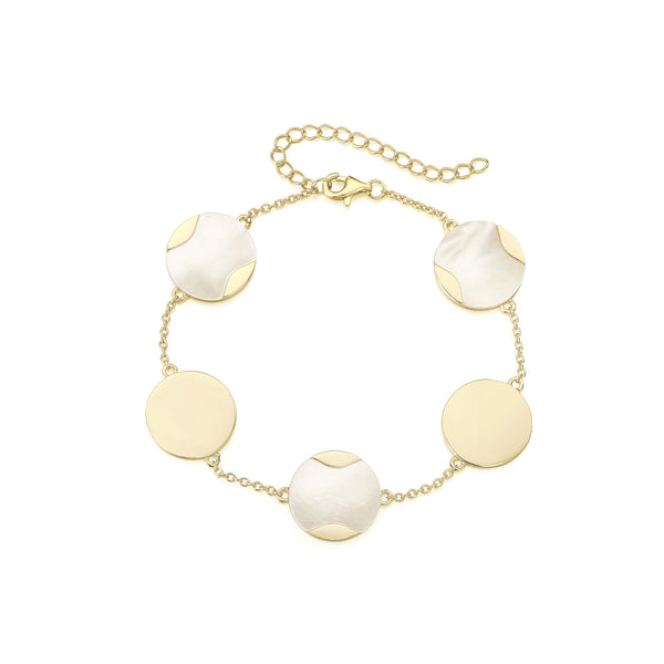 GOLD MOTHER OF PEARL BRACELET