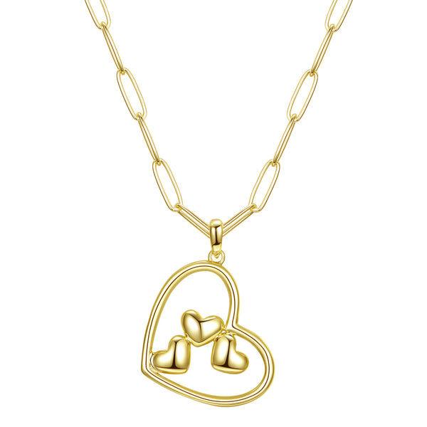 GOLD HEART PENDANT NECKLACE