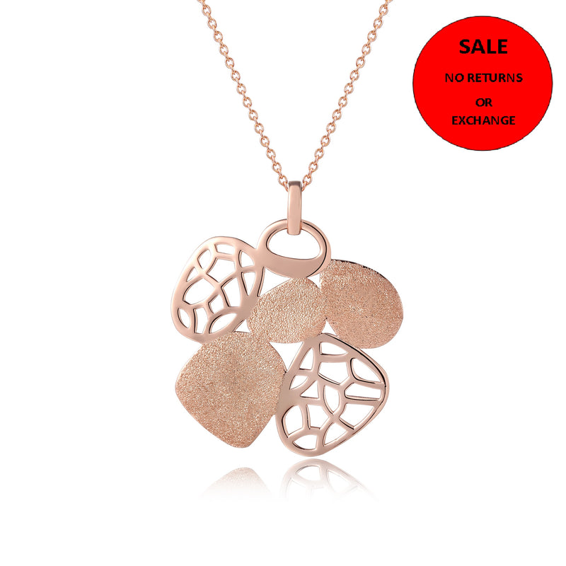 ROSE GOLD FLOWER PENDANT NECKLACE