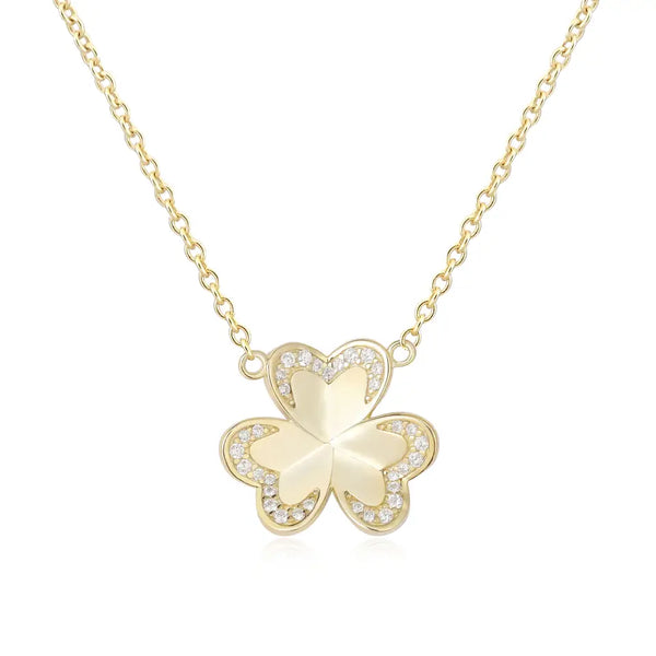 GOLD FLOWER PENDANT NECKLACE