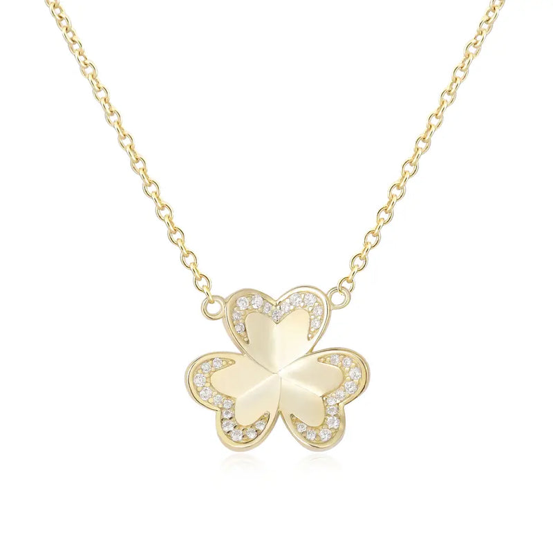 GOLD FLOWER PENDANT NECKLACE