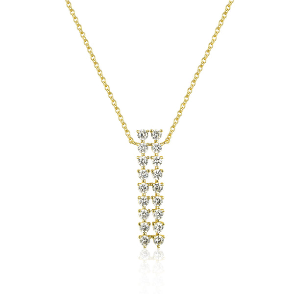 GOLD CZ PENDANT NECKLACE