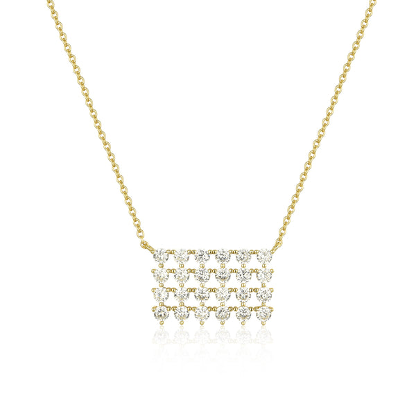 GOLD CZ PENDANT NECKLACE