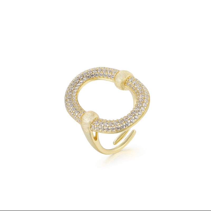 GOLD CZ EXPANDABLE RING